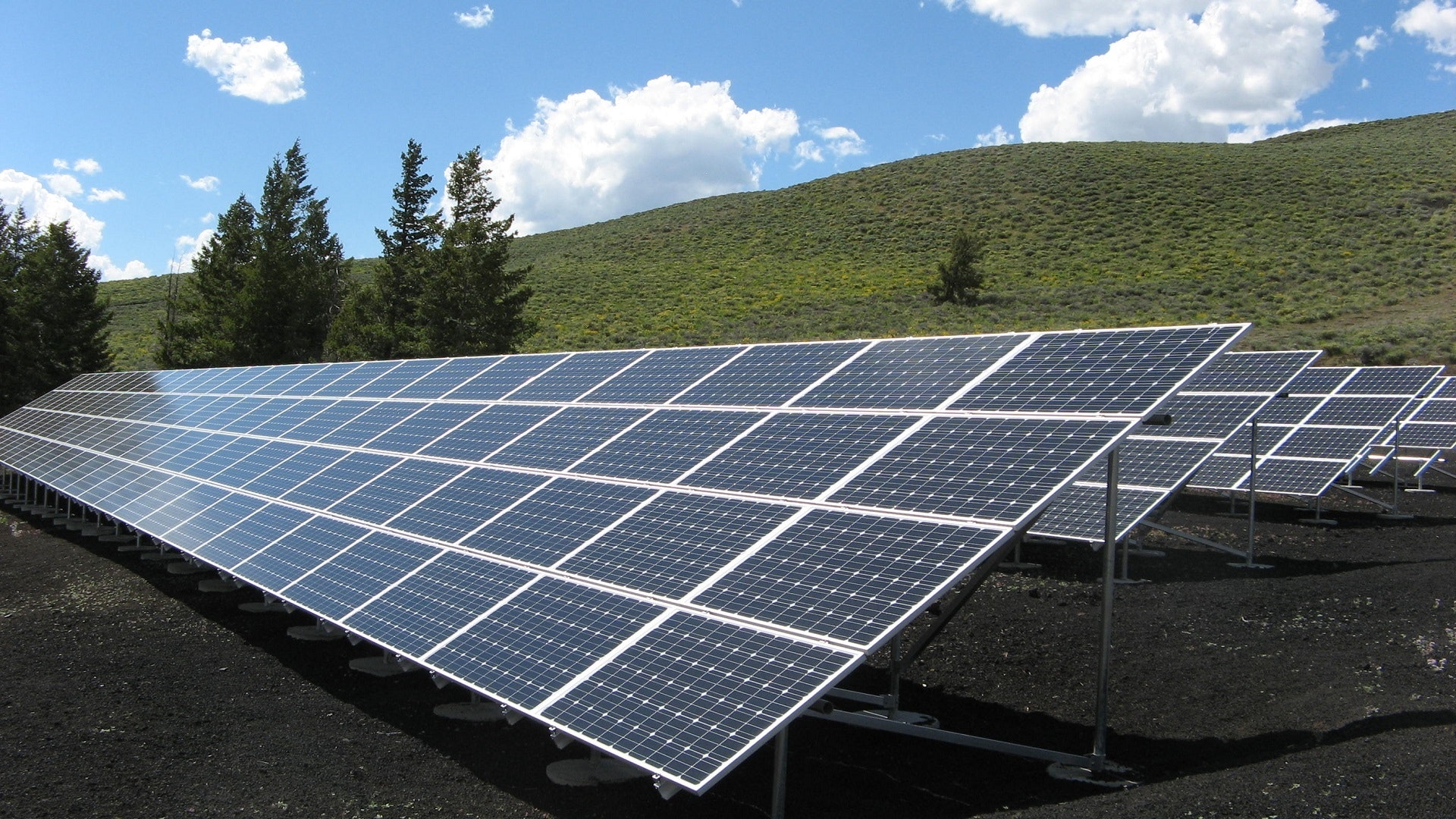 polycrystalline solar arrays installed in remote areas