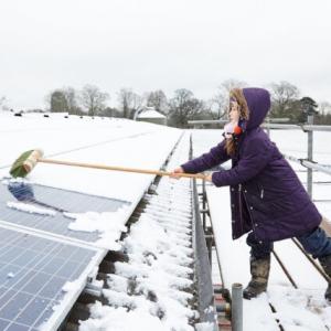 How should we treat the snow on the solar panels? How should we treat the snow on the solar panels?